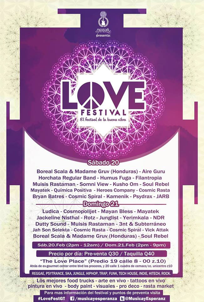 Love festival, artistas
